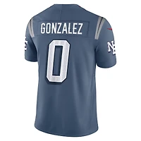 Men's Nike Christian Gonzalez Storm Blue New England Patriots 2025 Rivalries Collection Limited Jersey