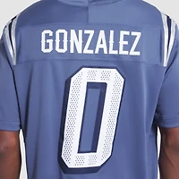 Men's Nike Christian Gonzalez Storm Blue New England Patriots 2025 Rivalries Collection Limited Jersey
