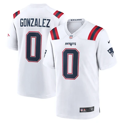 Men's Nike Christian Gonzalez  Navy New England Patriots Team Game Jersey