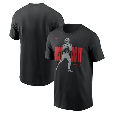 Men's Nike Drake Maye Black New England Patriots Just Do It T-Shirt