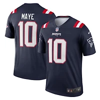 Haut Nike Drake Maye bleu marine pour homme, Legend Player Performance des New England Patriots