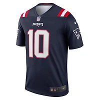 Haut Nike Drake Maye bleu marine pour homme, Legend Player Performance des New England Patriots