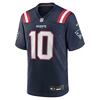 Men's Nike Drake Maye Navy New England Patriots  Player Game Jersey