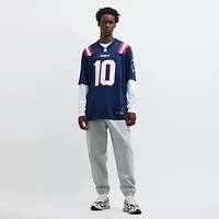 Men's Nike Drake Maye Navy New England Patriots  Player Game Jersey
