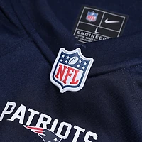Men's Nike Elijah Ponder  Navy New England Patriots Team Game Jersey