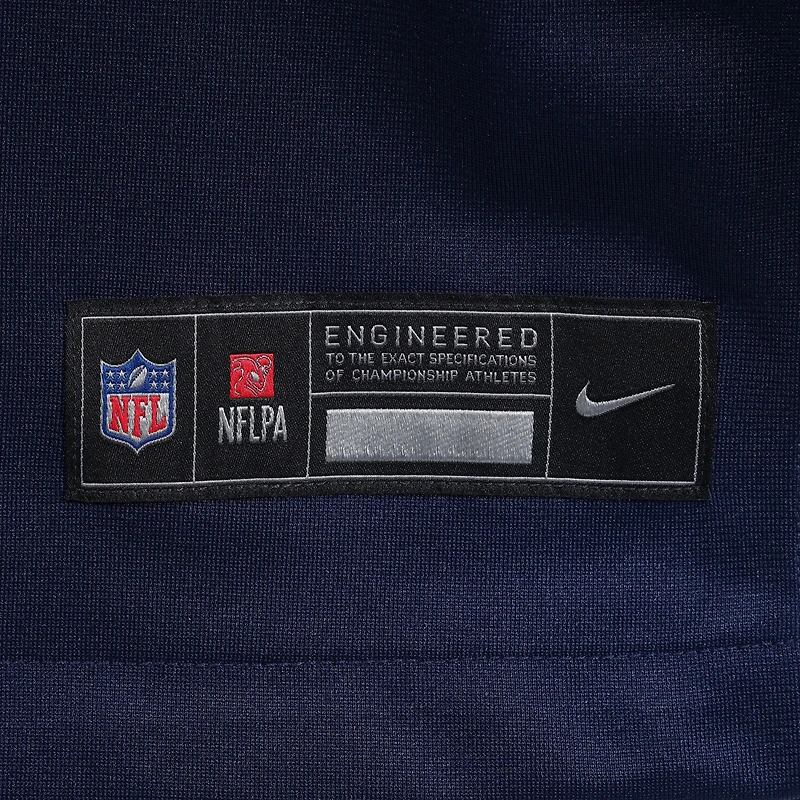 Men's Nike Elijah Ponder Navy New England Patriots Team Game Jersey