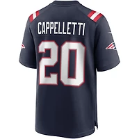 Maillot de joueur retraité Nike Gino Cappelletti pour hommes, bleu marine, New England Patriots Game