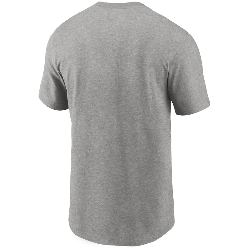 T-shirt essentiel Nike pour homme, gris chiné, logo des New England Patriots Primetime
