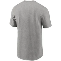 T-shirt essentiel Nike pour homme, gris chiné, logo des New England Patriots Primetime