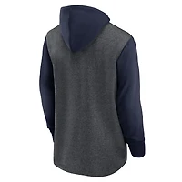 Chandail à capuchon Legacy Fan Gear des New England Patriots Nike pour homme, anthracite chiné/bleu marine