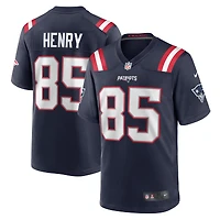 Men's Nike Hunter Henry  Navy New England Patriots Team Game Jersey