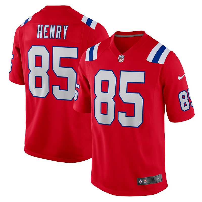 Men's Nike Hunter Henry Red New England Patriots Game Alternate Jersey