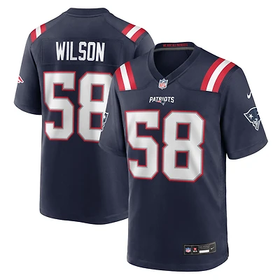Maillot Nike Jared Wilson bleu marine pour homme des New England Patriots