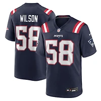 Maillot Nike Jared Wilson bleu marine pour homme des New England Patriots