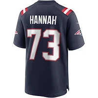 Men's Nike John Hannah Navy New England Patriots Game Retired Player Jersey
