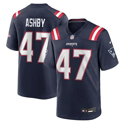 Maillot Nike Julian Ashby bleu marine pour homme des New England Patriots