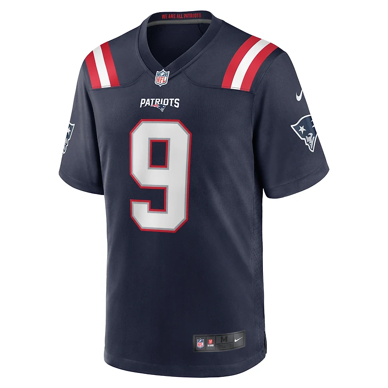 Men's Nike Kayshon Boutte  Navy New England Patriots Game Jersey