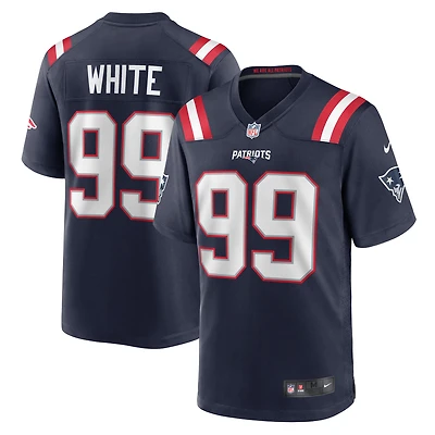 Maillot de match l'équipe Nike des New England Patriots pour homme, bleu marine