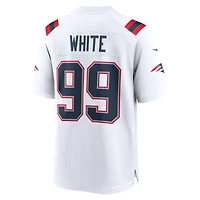 Maillot de match l'équipe Nike Keion pour hommes, blanc et blanc, des New England Patriots