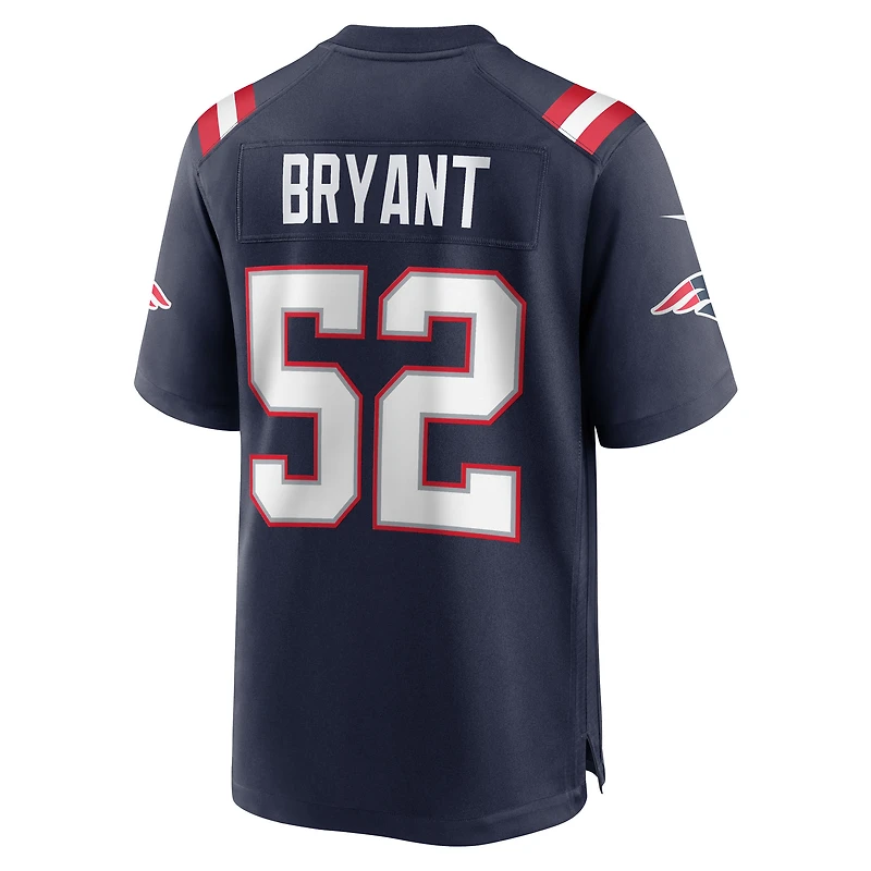 Maillot Nike Marcus Bryant bleu marine pour homme des New England Patriots