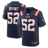 Maillot Nike Marcus Bryant bleu marine pour homme des New England Patriots