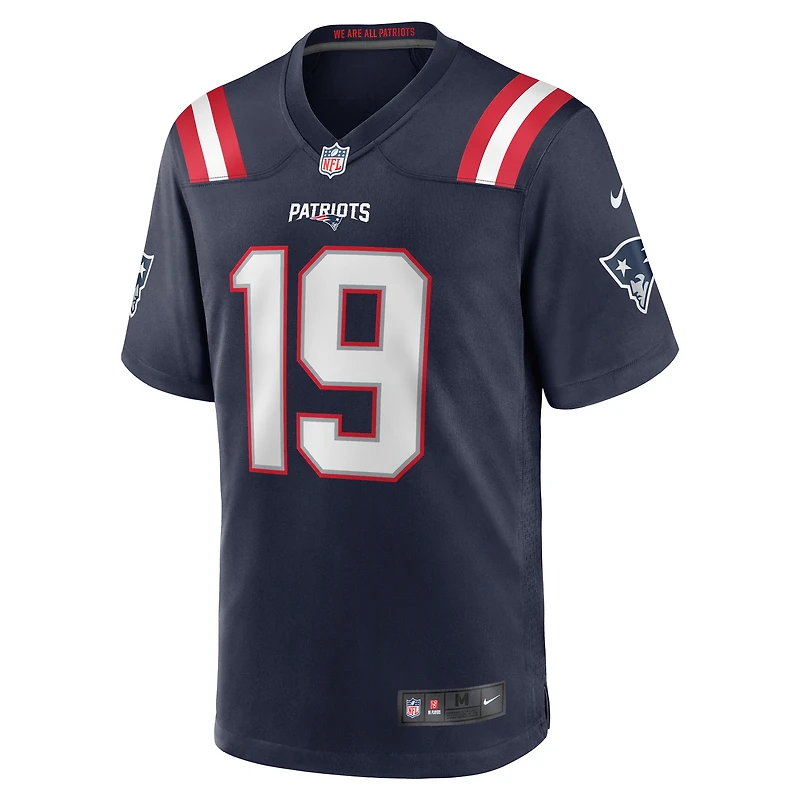 Men's Nike Matt Corral  Navy New England Patriots Team Game Jersey