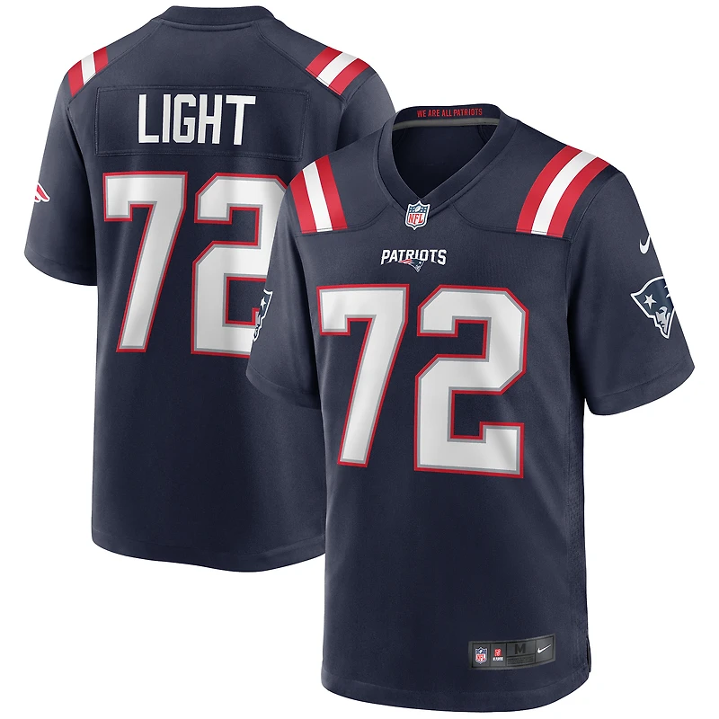 Men's Nike Matt Light Navy New England Patriots Game Retired Player Jersey