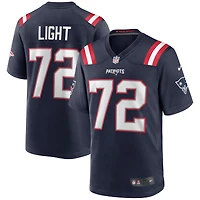 Men's Nike Matt Light Navy New England Patriots Game Retired Player Jersey