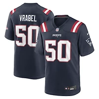 Men's Nike Mike Vrabel Navy New England Patriots Game Retired Player Jersey