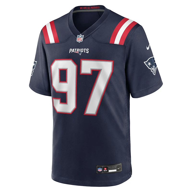 Men's Nike Milton Williams Navy New England Patriots Game Player Jersey