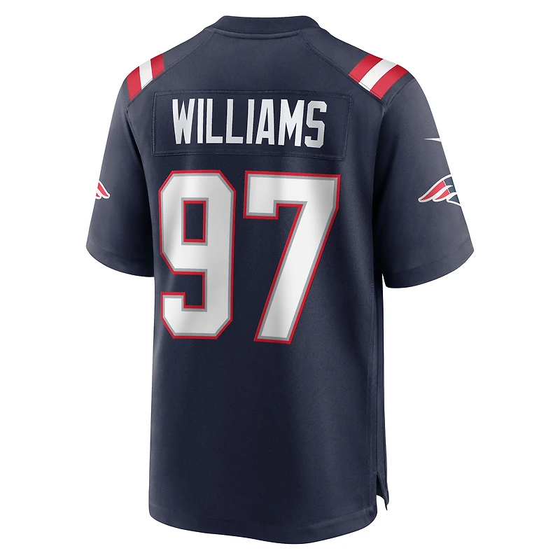 Men's Nike Milton Williams Navy New England Patriots Game Player Jersey