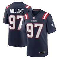 Maillot de joueur jeu Nike Milton Williams bleu marine New England Patriots pour homme