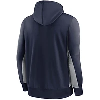 Men's Nike Navy/Gray New England Patriots Mascot Performance Full-Zip Hoodie