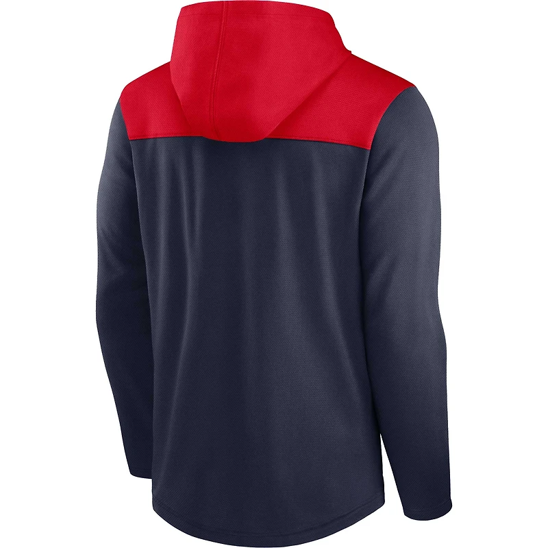 Men's Nike Navy/Red New England Patriots Athletic Lockup Pullover Hoodie