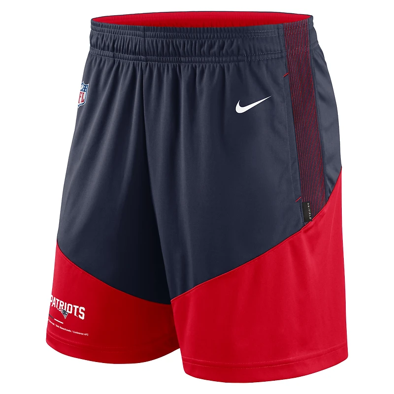 Men's Nike Navy/Red New England Patriots Sideline Primary Lockup Performance Shorts