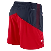 Men's Nike Navy/Red New England Patriots Sideline Primary Lockup Performance Shorts