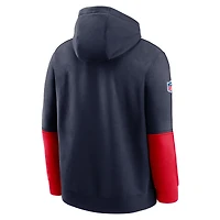 Sweat à capuche Nike bleu marine New England Patriots 2024 Sideline Club pour homme