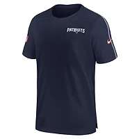 Men's Nike Navy New England Patriots 2024 Sideline Coach UV Performance T-Shirt