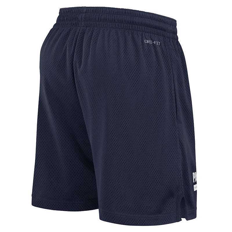 Short en maille Nike bleu marine New England Patriots 2024 Sideline Performance pour homme