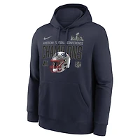 Men's Nike Navy New England Patriots 2025 AFC Champions Glory Shield Hoodie
