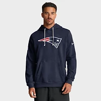 Sweat à capuche Nike bleu marine New England Patriots 2025 Sideline Standard Issue Club Dri-FIT pour homme