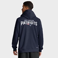 Sweat à capuche Nike bleu marine New England Patriots 2025 Sideline Standard Issue Club Dri-FIT pour homme