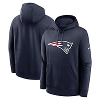 Sweat à capuche Nike bleu marine New England Patriots Club Fleece pour homme