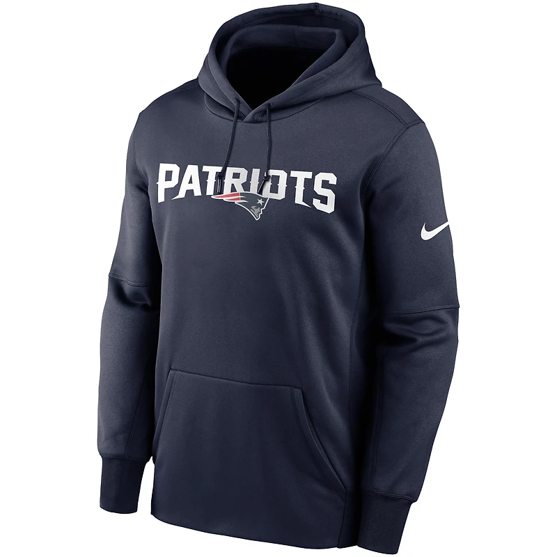 Men's Nike Navy New England Patriots Fan Gear Wordmark Performance Pullover Hoodie