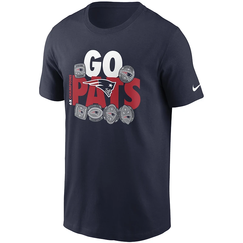 Men's Nike Navy New England Patriots Hometown Collection 6x T-Shirt