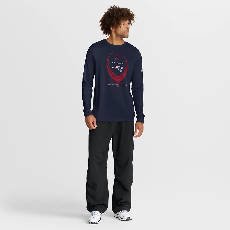 Men's Nike Navy New England Patriots Legend Icon Dri-FIT Long Sleeve T-Shirt