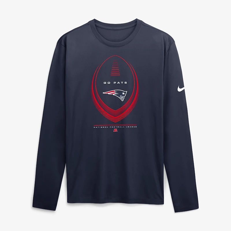 Men's Nike Navy New England Patriots Legend Icon Dri-FIT Long Sleeve T-Shirt