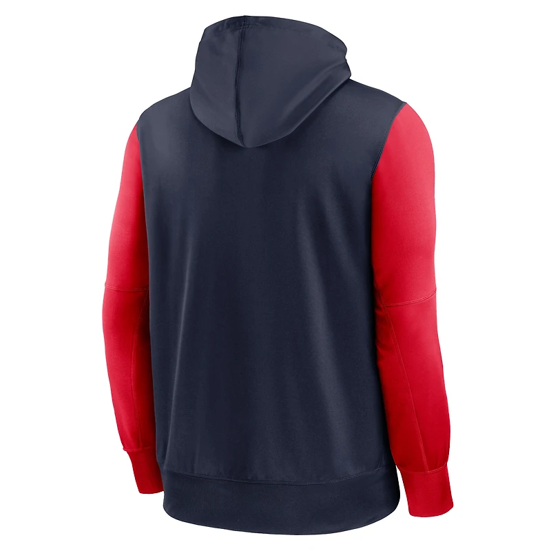 Sweat à capuche entièrement zippé Nike New England Patriots Performance pour homme - Bleu marine