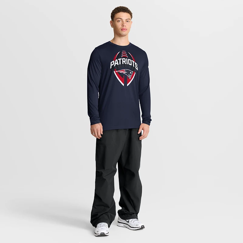 Men's Nike Navy New England Patriots Primetime Legend Icon Performance Long Sleeve T-Shirt