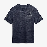 T-shirt Nike pour homme, bleu marine, New England Patriots Sideline Double Covered Dri-FIT Velocity